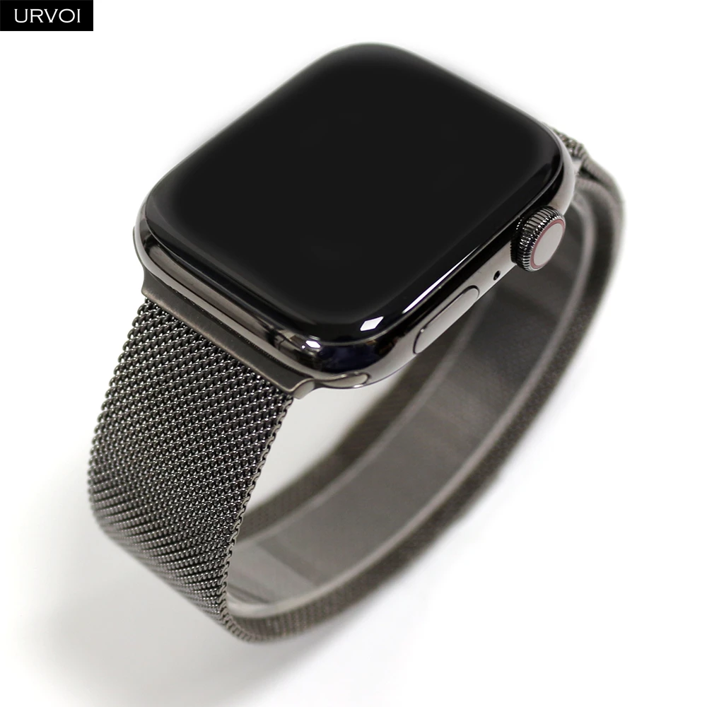 URVOI Armband für Apple Watch Ultra 3 2 Serie 10 9 8 7 6 SE3 Metallgeflechtband für iWatch Milanese Loop Edelstahl 41 45 mm