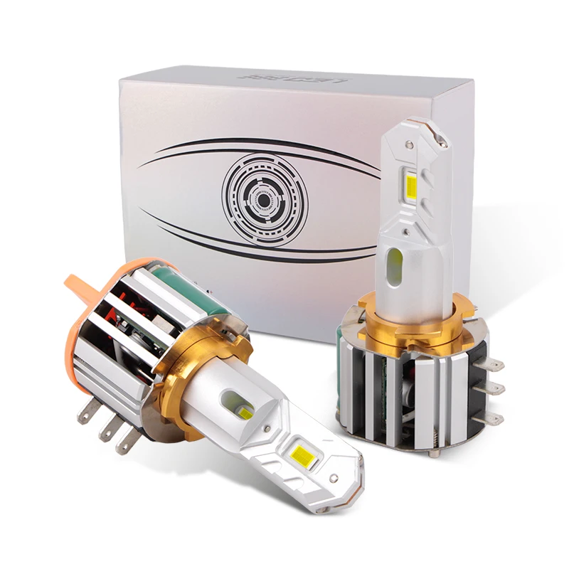 1:1 Mini Auto LED Headlights H15 Ultra-bright White Light LED Lights Daytime Running Light for Golf Double Copper Tube 12V