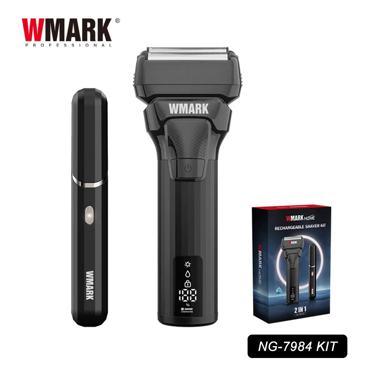 

Профессиональный набор для бритья WMARK NG-7984KIT: машинка для стрижки волос с двойной сеткой, 9000 об/мин, полностью металлический корпус, IPX6, LED-дисплей, беспроводная, для барберов