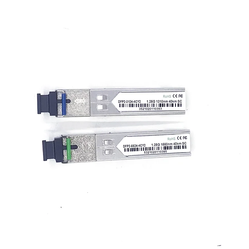 2PCS 1 pair 1.25G BiDi SFP 1310nm-TX/1550nm-RX 40km DDM Transceiver Module for Cisco / H3C / HP and more brand