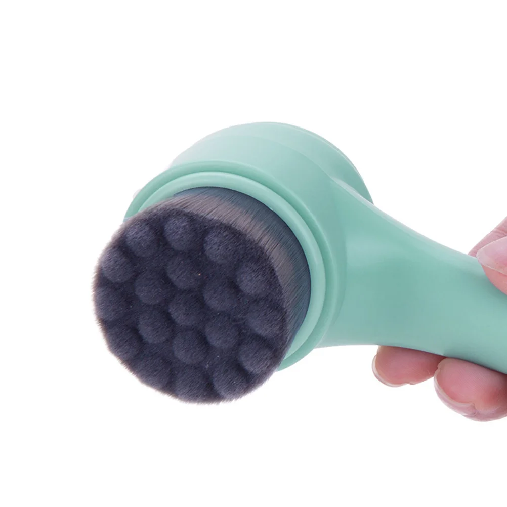 Brosse de nettoyage du visage manuelle, exfoliante double face, matériau doux, anti-rayures, outil de soins de la peau pour le quotidien, 1 pièces