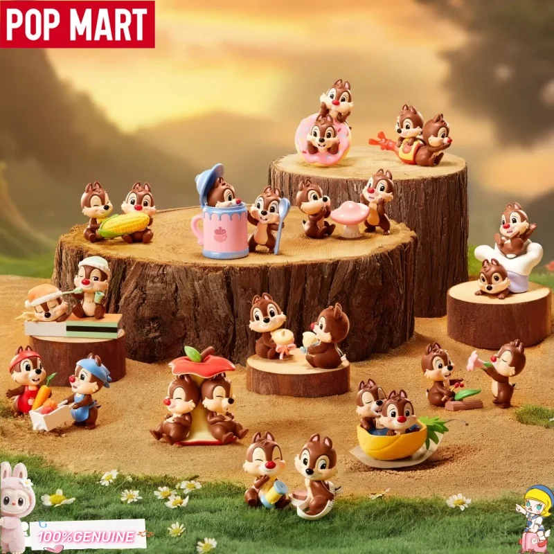 

New POP MART Disney Chip 'N' Dale Fun-Loving Brothers Series Blind Box Toys Desktop Ornaments Anime Figure Mystery Box Girl Gift