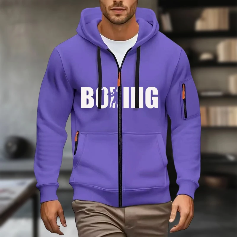 هوديس الرجال المطبوعات مناسبة للرياضات الخارجية والملابس غير الرسمية في الخريف والشتاء