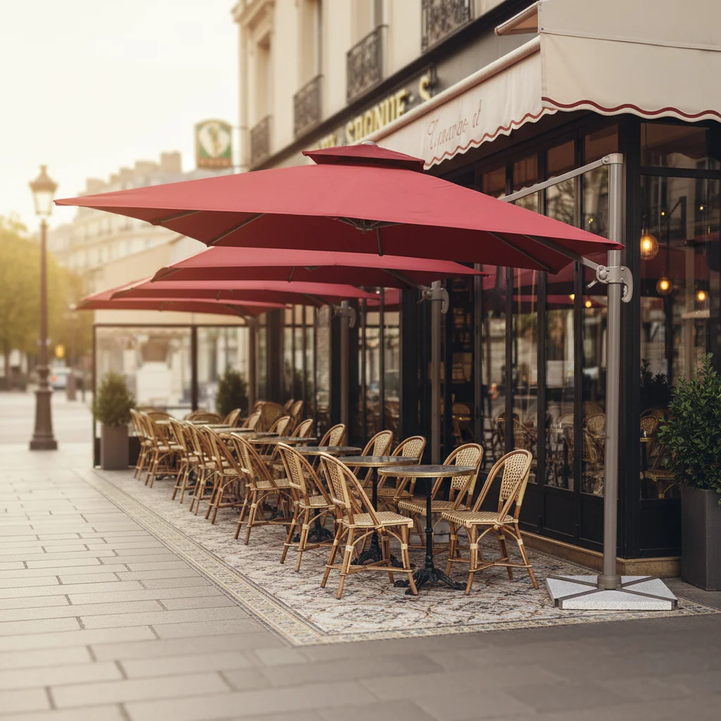 Modern Outdoor Large Square Um - Outdoor Furniture For Cafe recension och pris