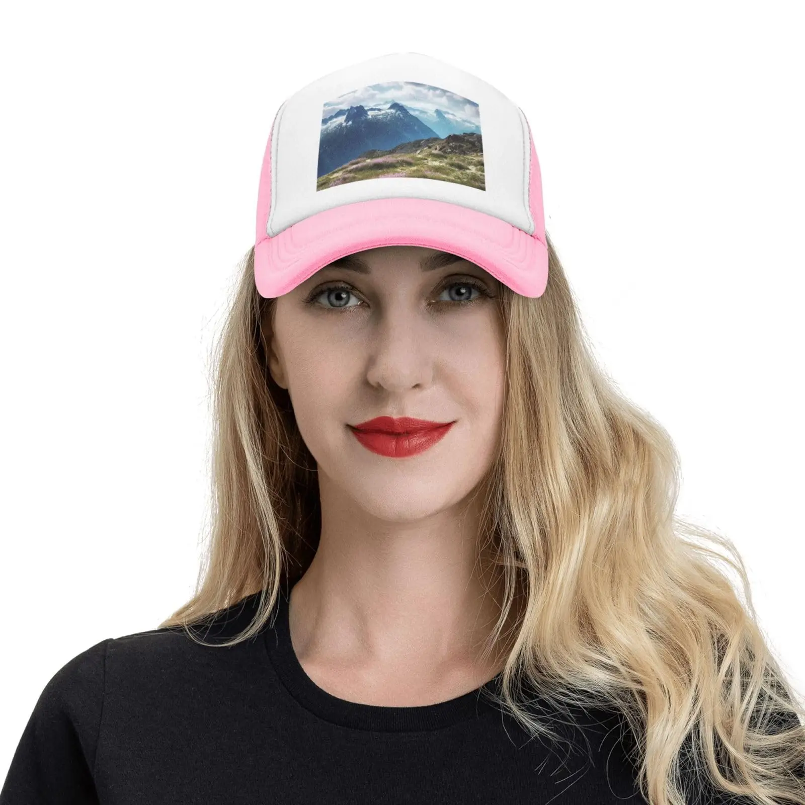 Sombreros de camionero, gorra de béisbol de malla con estampado de montañas, sombreros de camionero, sombrero para hombres y mujeres, gorra deportiva ajustable, sombrero de verano transpirable