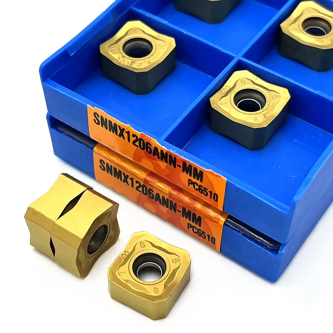 10ชิ้นชิ้นส่วนเหล็ก PC6510 SNMX1206ANN มม. สแตนเลสเหล็กหล่อแบบสากลเคลือบเงาสูงใบมีดกลึงเครื่องตัด CNC