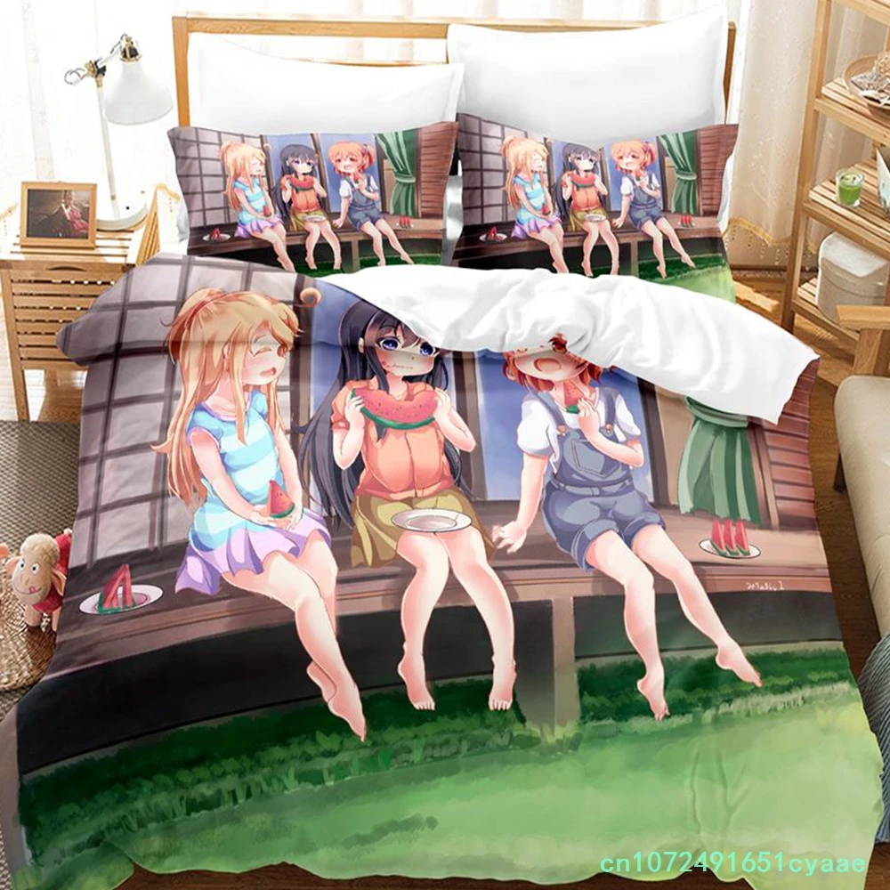 2023 Wataten! An Angel Flew Down To Me Bedding Set Single Twin Full Queen King Size Bed Set Adult Kid Bedroom Duvetcover Sets 3