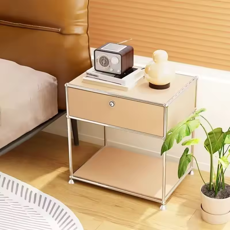 Metal Stainless Steel Storage Bedside Table | Living Room/Balcony/Study Side Cabinet | Multi-Room Storage Furniture - AliExpress