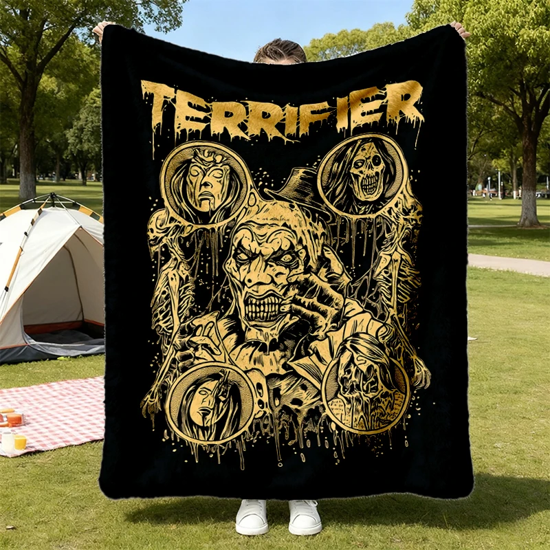 Vintage Terrifier Horror Movie Soft Blanket: Spooky Halloween Graphic Warm Blanket