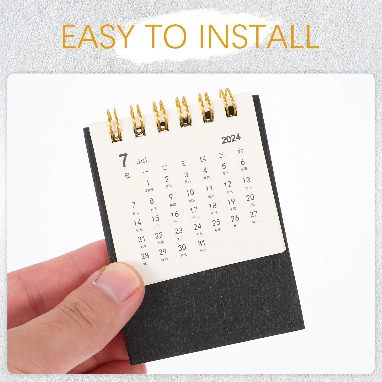 

Delicate Standing Calendar Premium Mini Month Calendar for Teachers Students Office Workers Bright Simple Design Warm Atmosphere