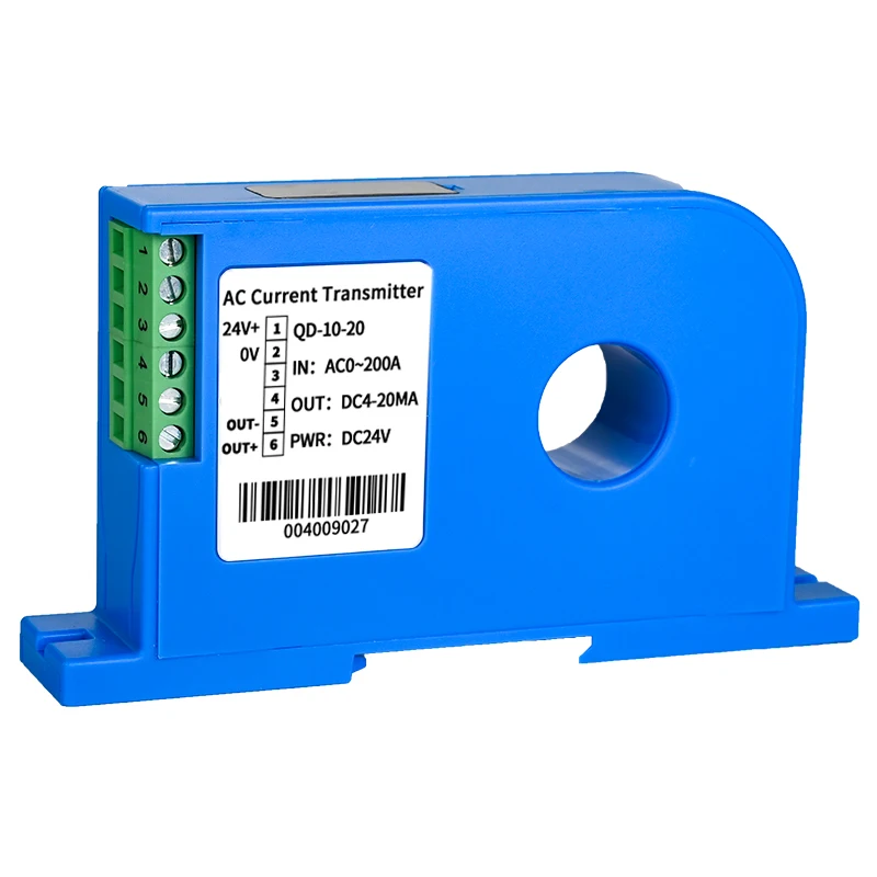 

0-600A to 4-20mA 0-10V 0-5V RS485 DC Current Transmitter DC 0-20A 0-50A 0-100A 0-200A 20mm Hole Hall Effect Current Transducer