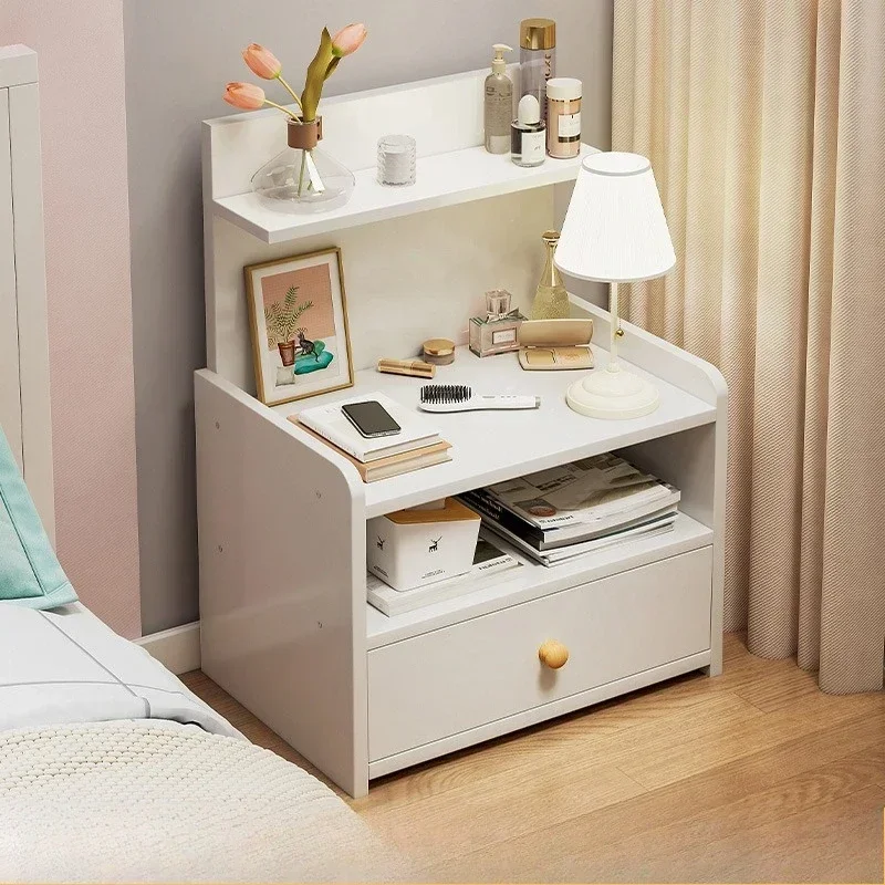 Firm Bedside table Simple widening Multifunctional storage Small chest Multi-layer with drawers Locker Small cabinet