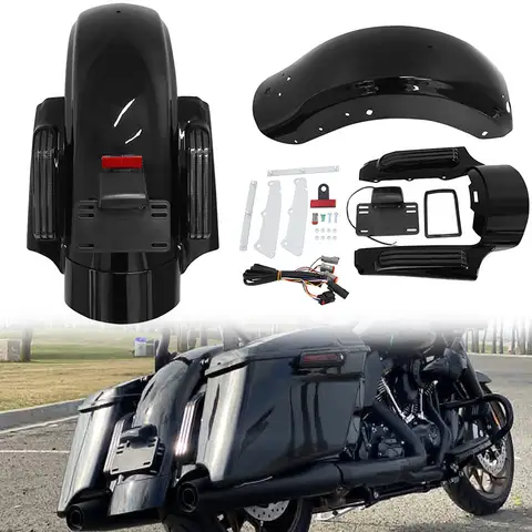 Motorcycle LED Light CVO Style Rear Fender System For Harley Touring Electra Glide 2014-up Road Street Glide FLHR FLHX FLTR