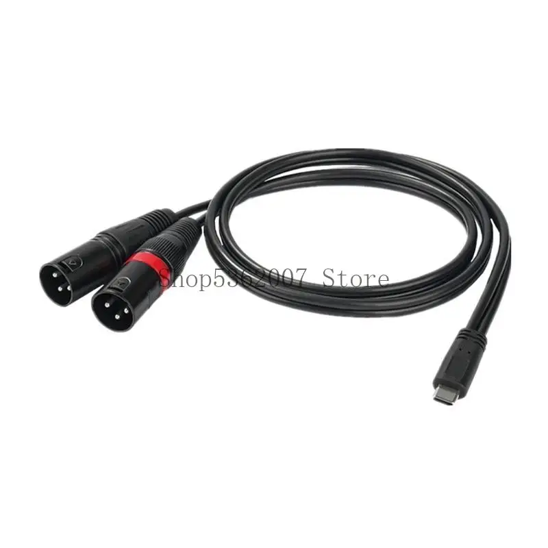 Hifi Type C до 2xlr Убедиковый слуховой кабель с высоким декодированием чипа для усилителей телефона цифровой слуховой кабель
