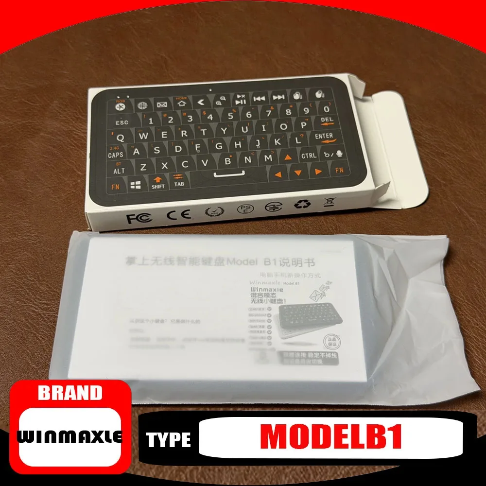 Winmaxle B1 Mini Wireless Bluetooth Keyboard 2.4G RGB Backlit Portable Thumb Keypad Handheld  Multi-Device Compatible Style