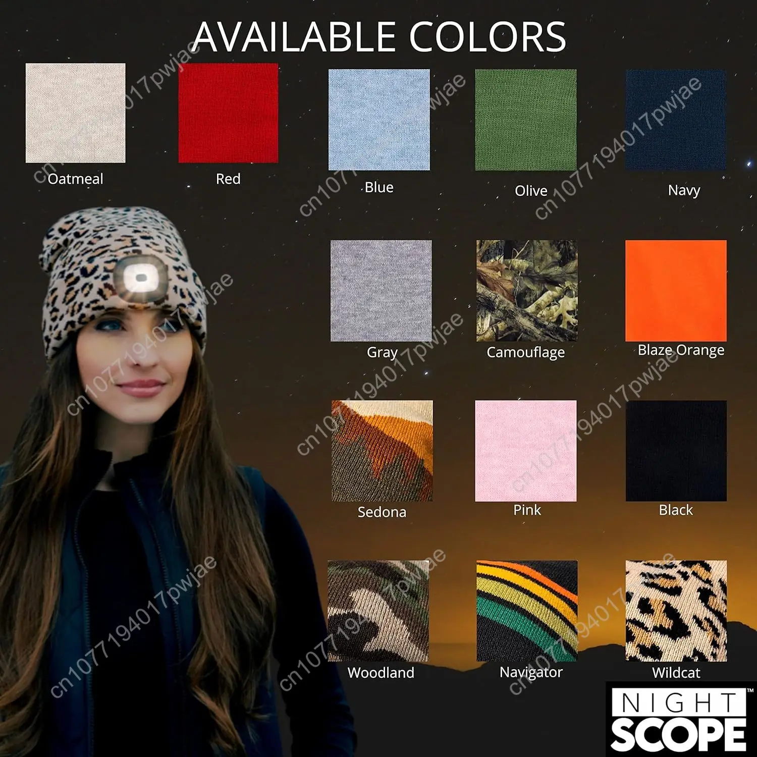 Klassieke oplaadbare LED warme gebreide muts hoofdlamp hoed koplamp voor buitenactiviteiten