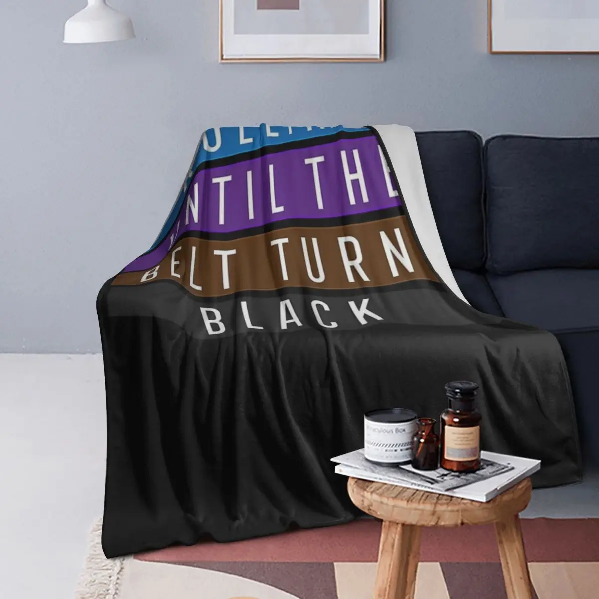 

Jiu Jitsu BJJ Keep Rolling Light Blankets Soft Warm Flannel Throw Blanket Bedding for Bed Living room Picnic Travel Home Sofa