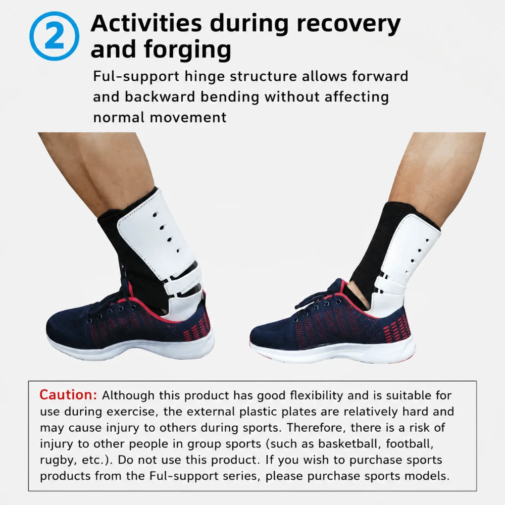 Adjustable Drop Foot Orthosis Breathable Rigid Shell Ankle Brace Walking Wearable Left Right Ankle Stabilizer Brace