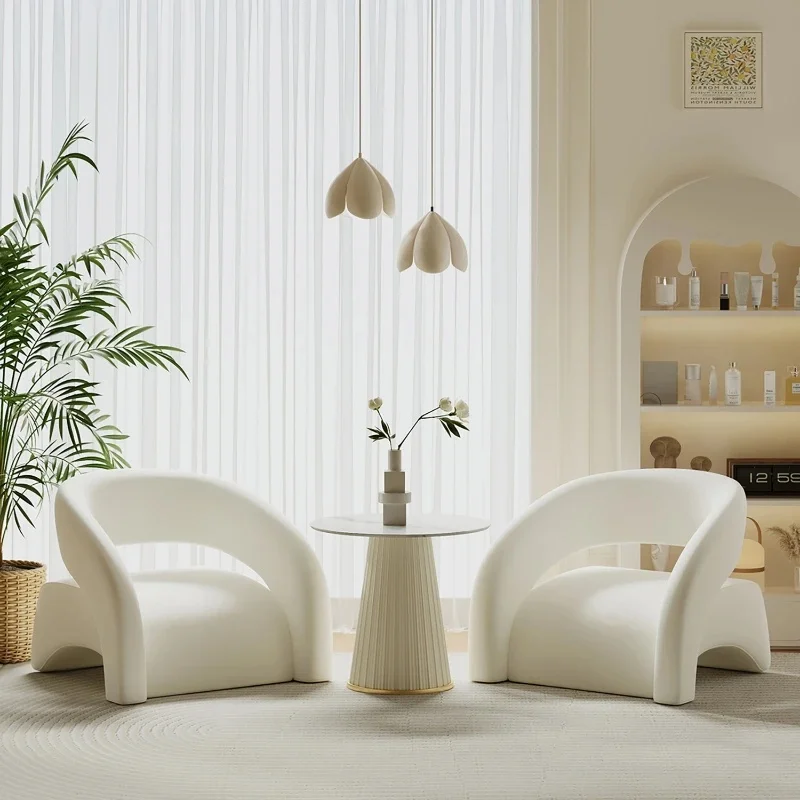 exquisite craftsmanship Small Sofa Chair Light Luxury Single Reception Desk Combination Beauty Salon Seating Furniture