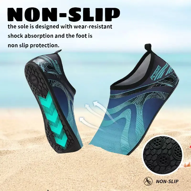 Diving Shoes Women Aqua Shoes Men Beach Swimming Water Sport Socks Barefoot Sneaker Fitness Dance Swim Surfing Snorkeling Shoe - view 3