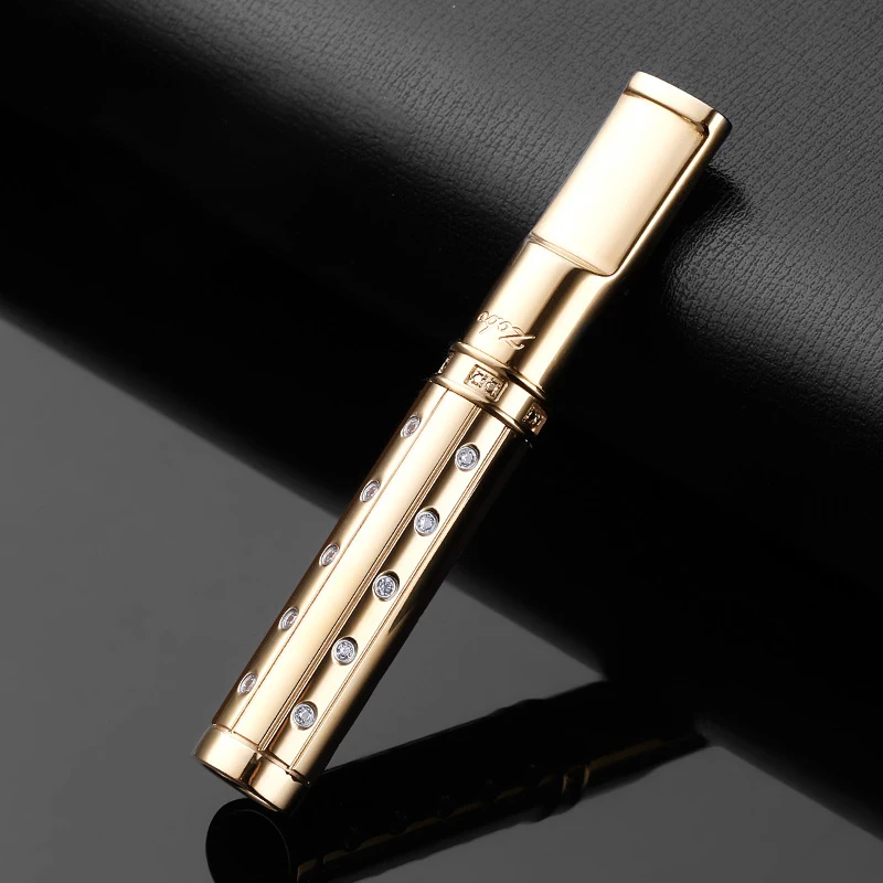 Zobo Cigarette Holder Mouth Filter 316L Stainless Washable Circular Thick Medium Slim Smoking Accessory luxurious Diamond decor