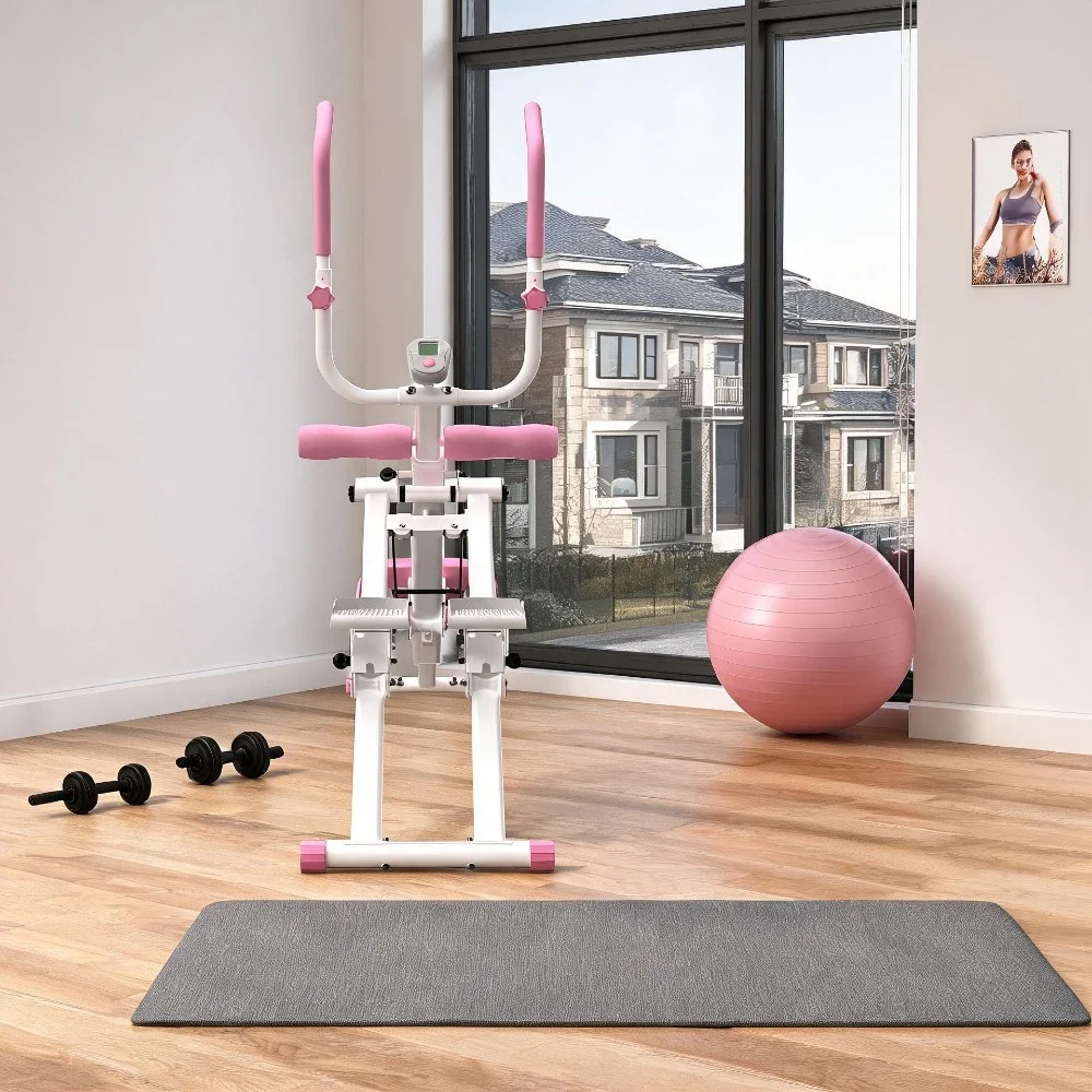 2-In-1 Stair Stepper And Ab Workout Machine Multifunctional Steppe Fitness Equipment For Home Gym Core Training And Leg Exercise