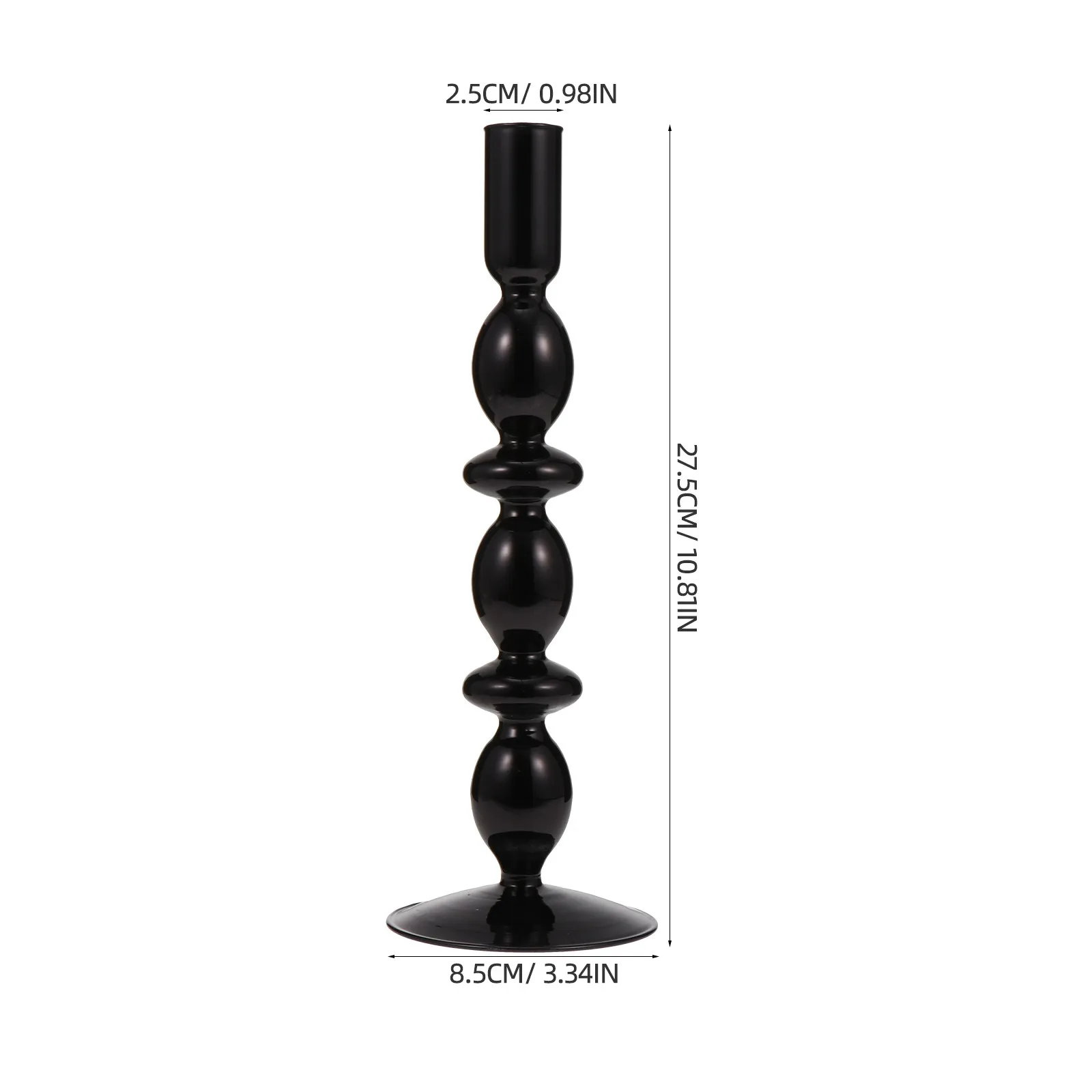 1Pcs Delicate Glass Holder Stylish Retro Candlestick Ornament for Home Decor Hotel Banquet Family Gathering Dating Warm