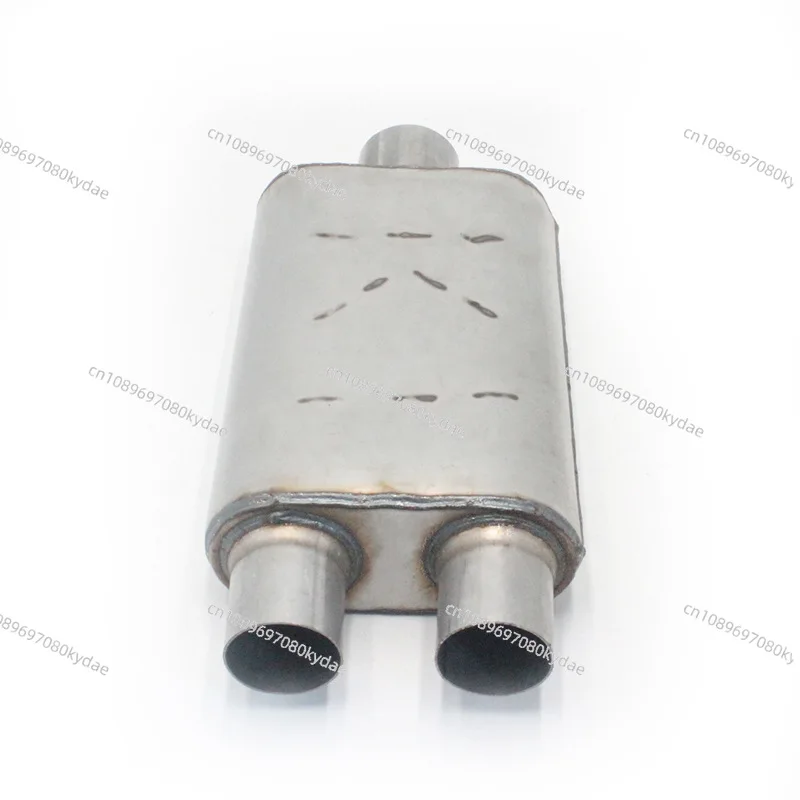 

Universal Stainless Steel Double Performance Double Chamber Automobile Muffler 3 Inch Import 2.5 Inch Export