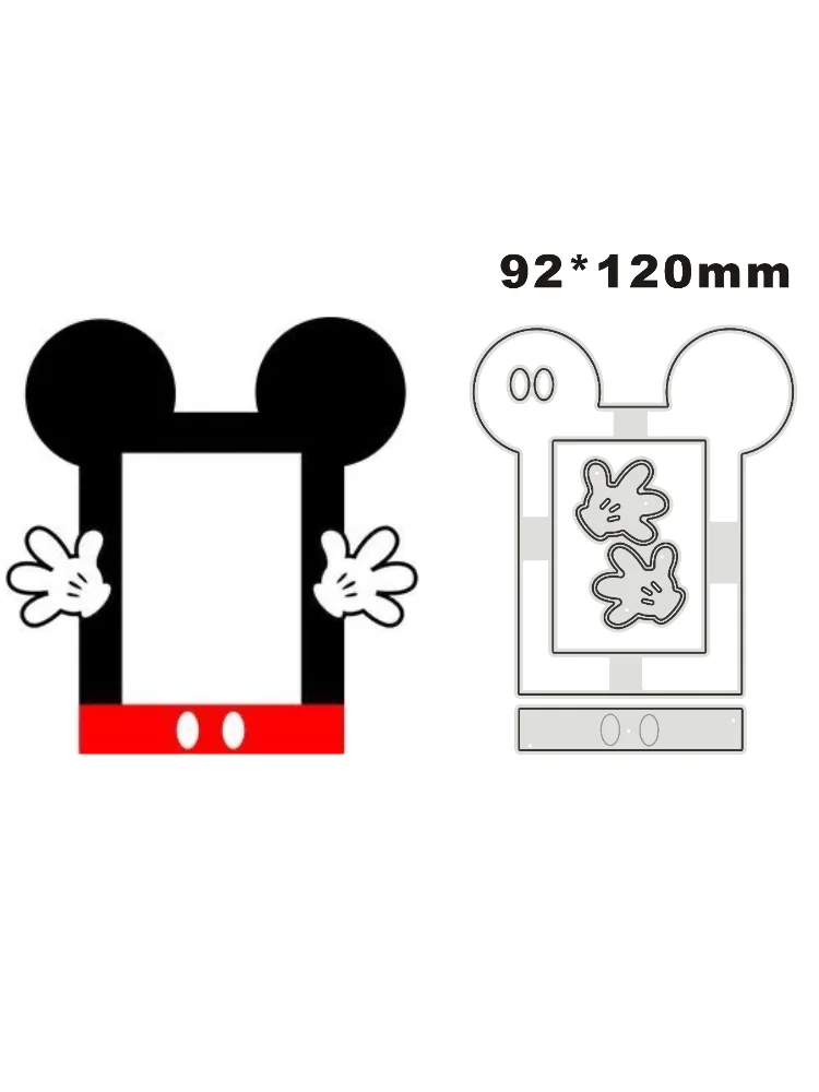 Disney Metal wykrojniki szablony Mickey Mouse dla DIY Album Scrapbooking znaczek karta papierowa tłoczenie 2022 nowy Die Cut