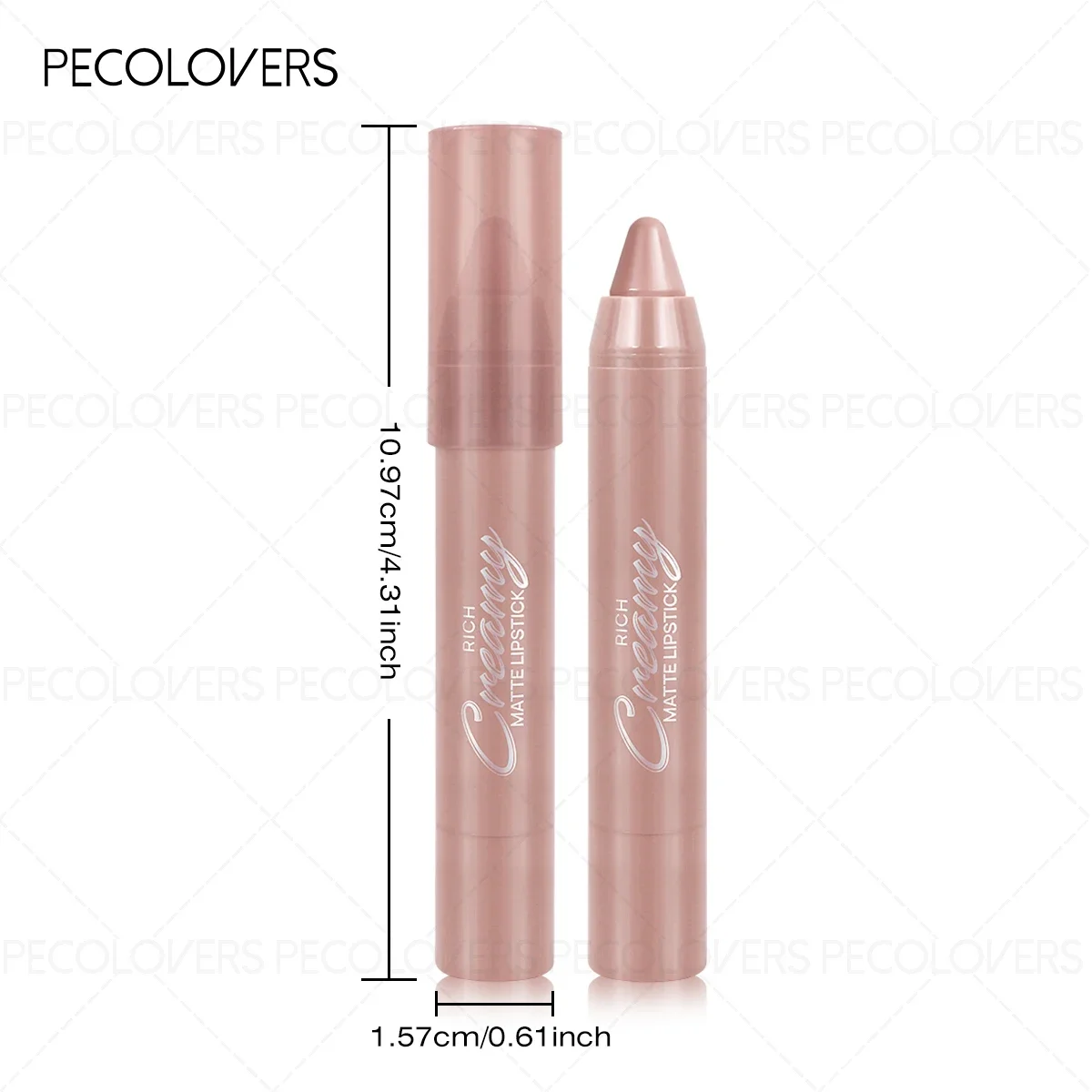 1pc hidratante macio fosco lápis labial-um lápis labial perfeito para uso diário, adequado para todos os tipos de pele