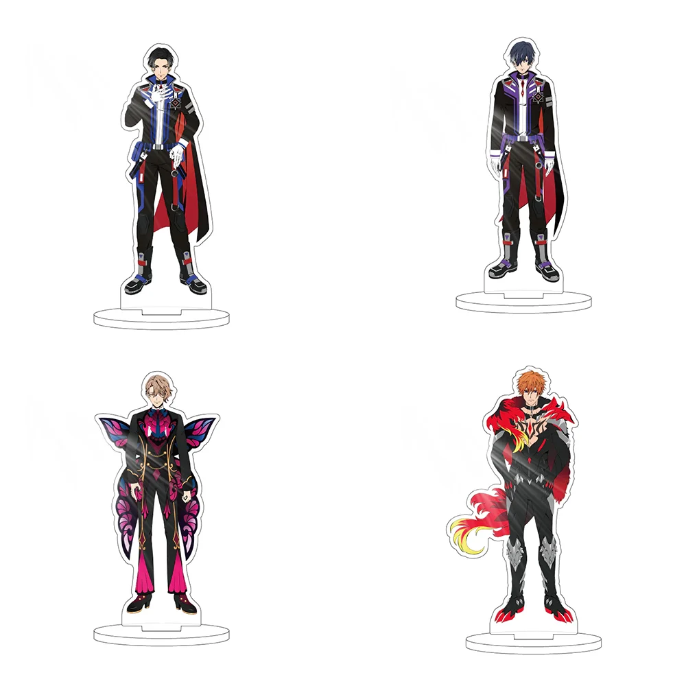 Anime Obey Me! 15cm Acrylic Stand Keychain Belphegor Beelzebub Satan Leviathan Desktop Decoration Cosplay Gift