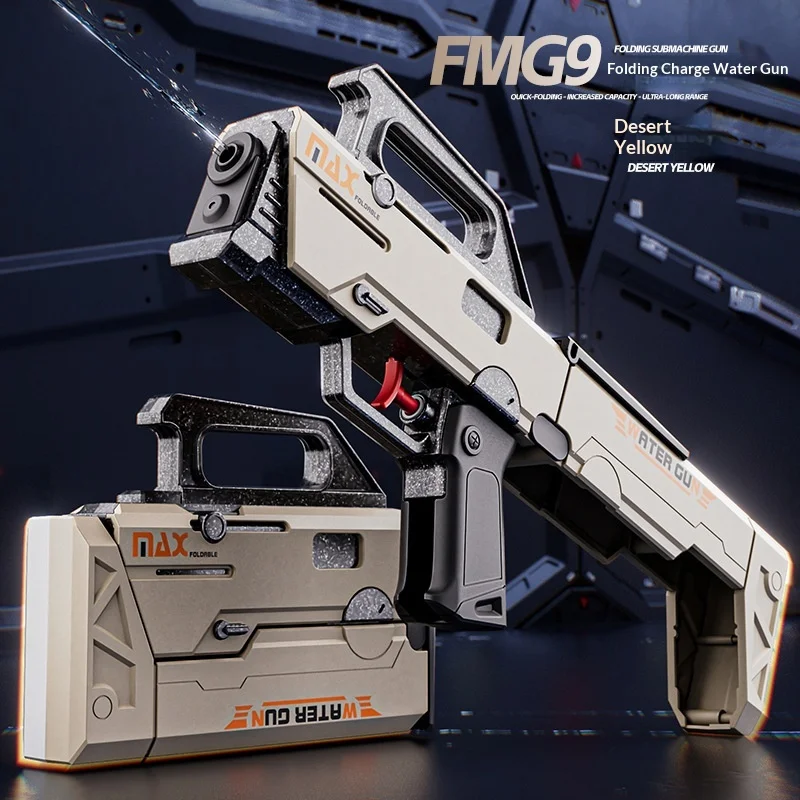 

2026 New MAX FMG9 Foldable Water Blaster Toy for Kids, High-Capacity Manual Rapid-Fire Water Gun, Beach Outdoor Pool Splash Toys