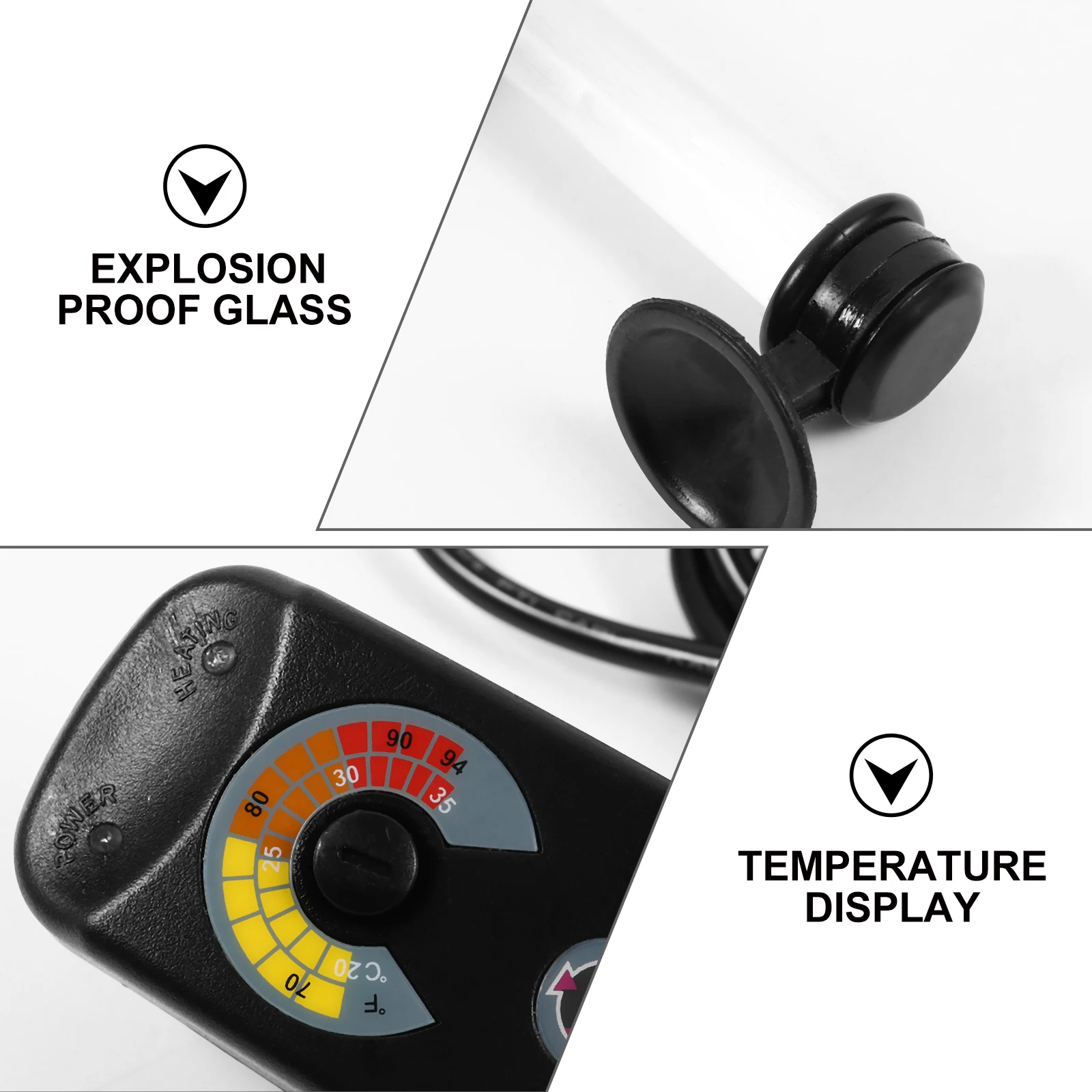 

25 W Heater Automatic Temperature Control Aquarium Aquariums Heating Tool Fish Tank Bar Explosion-proof Rod Supplies Quartz