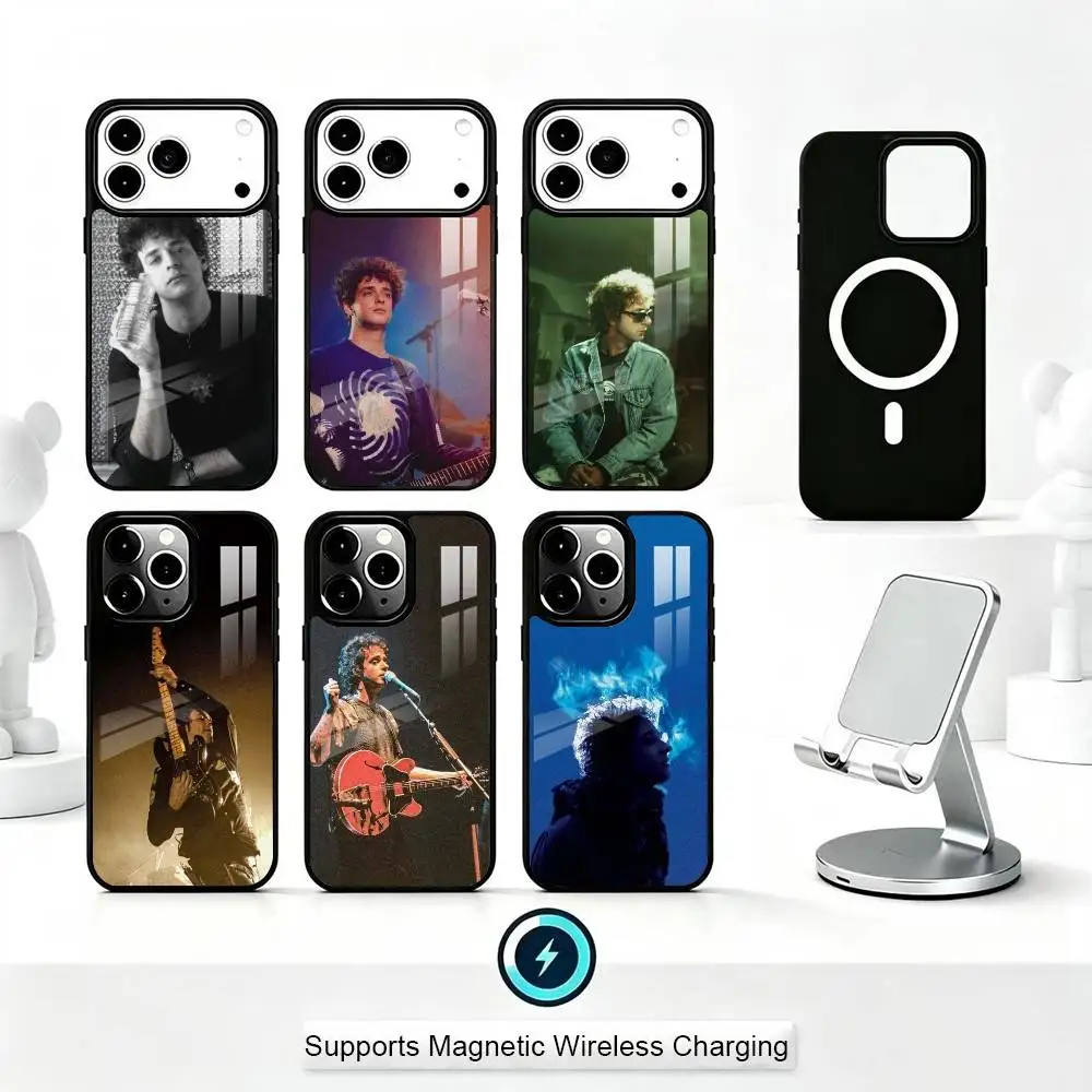 Funda para Teléfono Gustavo Cerati Soda Stereo para iPhone 17, 16, 15, 14, 13, 12, 11 Plus, Pro, Permite Carga Inalámbrica Magnética