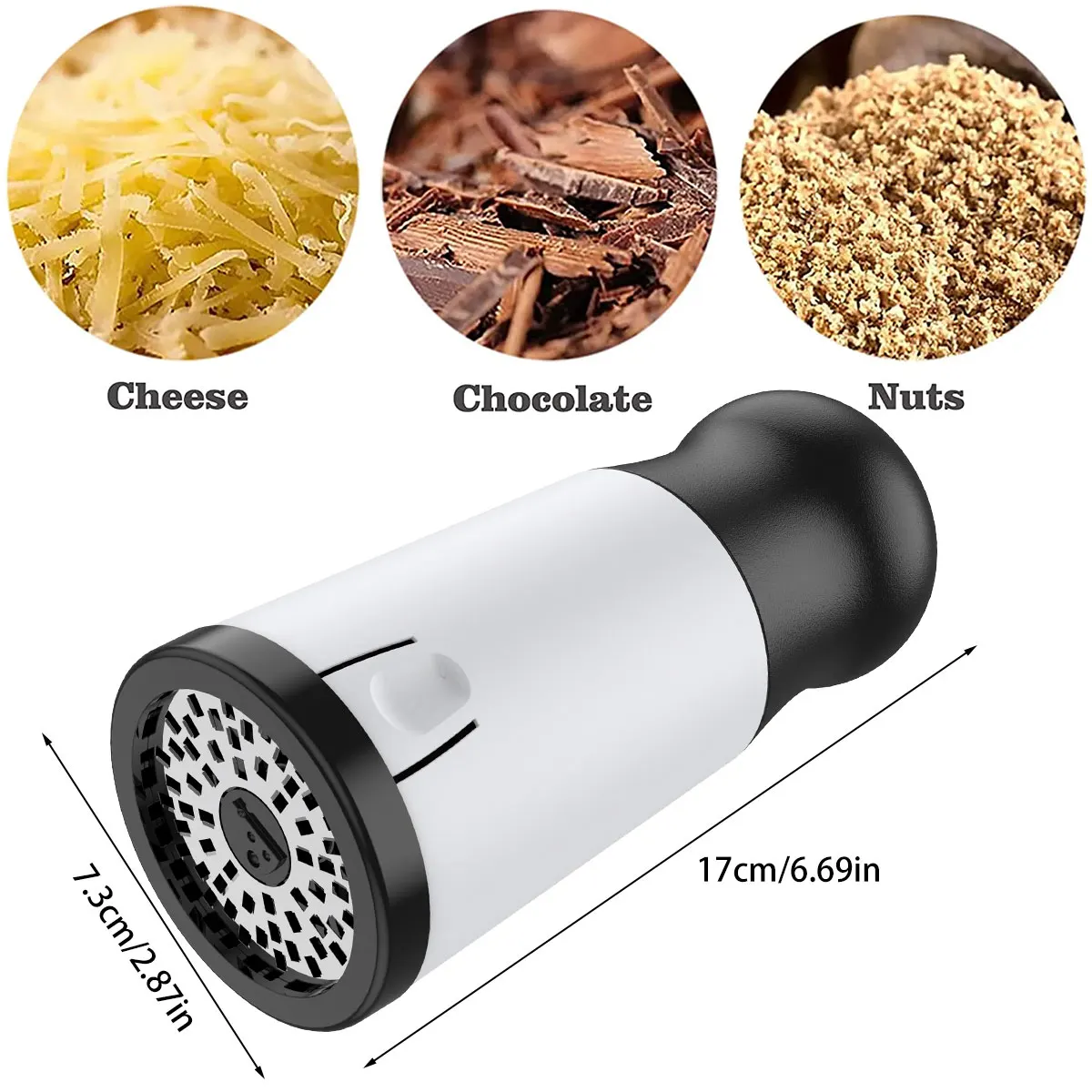 Handheld Cheese Grater Stainless Steel Cheese Shredder Kitchen Butter Food Mill 2 Patterns Blades Replacement Table Meal Gadget