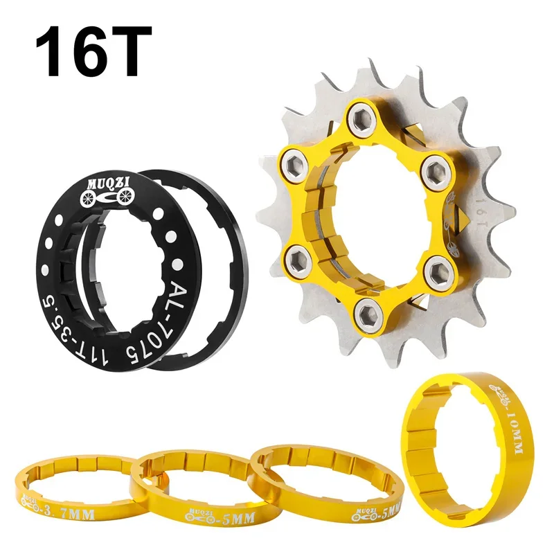 MUQZI Single Speed Conversie Kit Single Speed Cassette Cog 12T 13T 14T 15T 16T 17T MTB Vrijloop Fiets Tandwiel