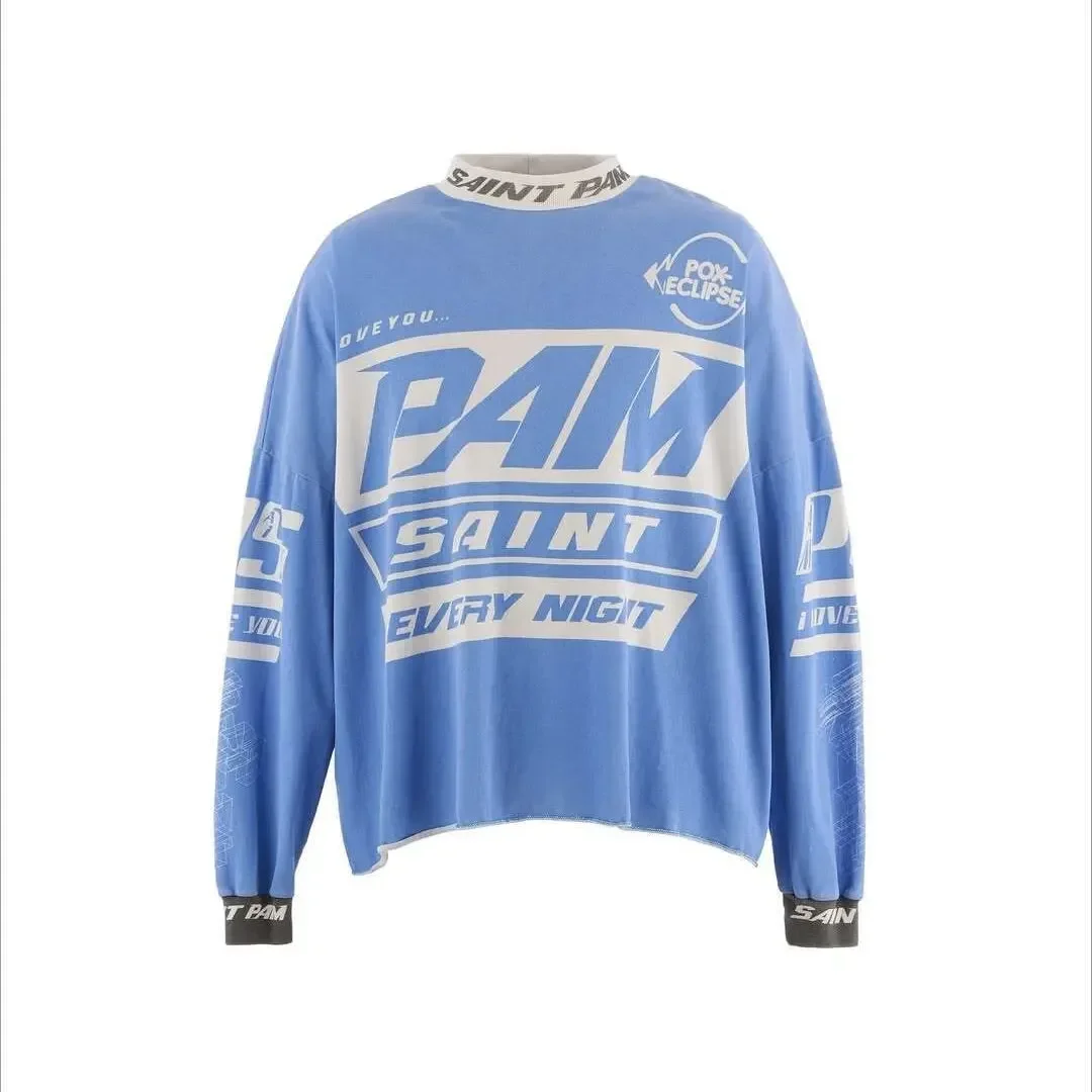 

Japanese high-end niche [Saint] racing suit locomotive design street T-shirt