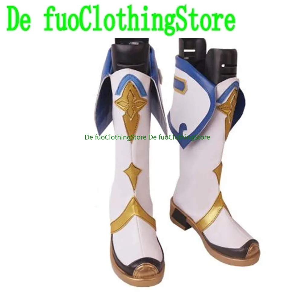 DefuoClothing Store Genshin Impact Botas de sacarosa Botas moradas Juego de cosplay Personaje de anime Accesorios de fiesta Zapatos y botas de Halloween