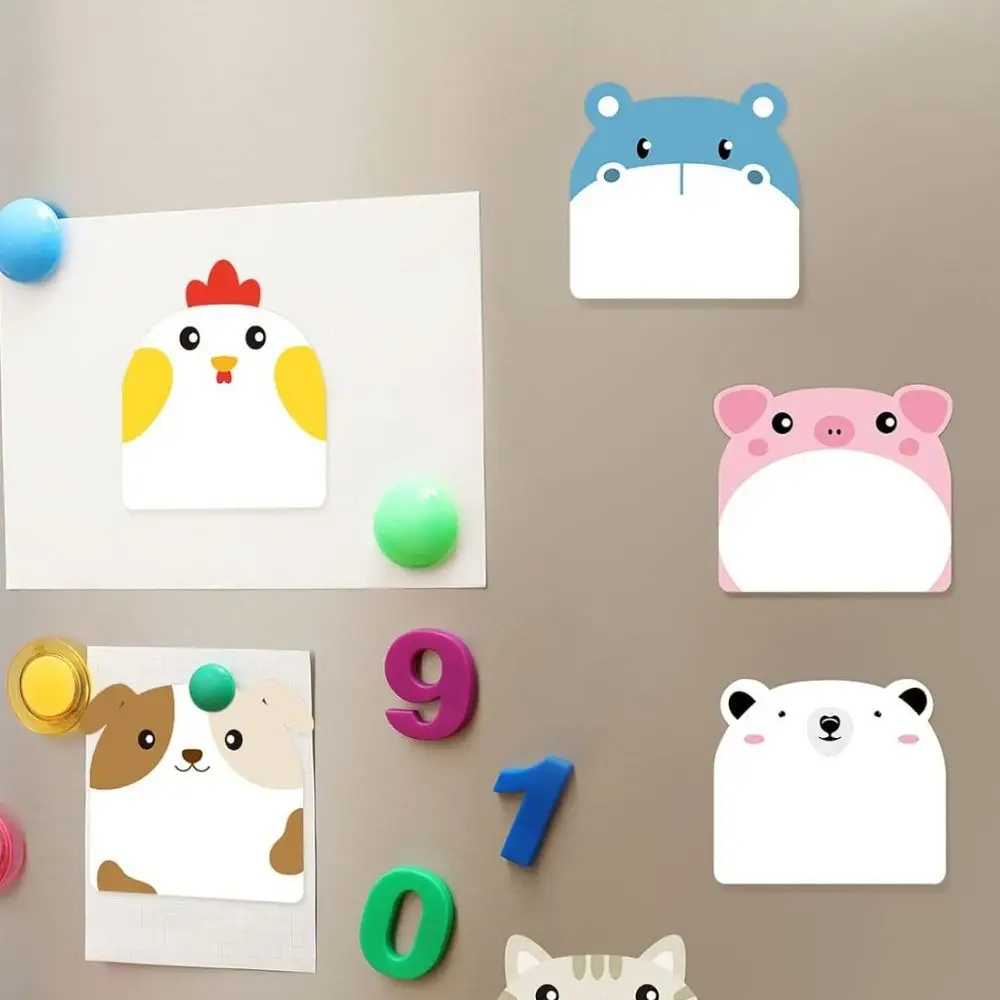 12Pcs Cute Animal Sticky Notes Set Thickened 30 Sheets Self-Adhesive Sticky Notes Removable Square Memo Pad Student