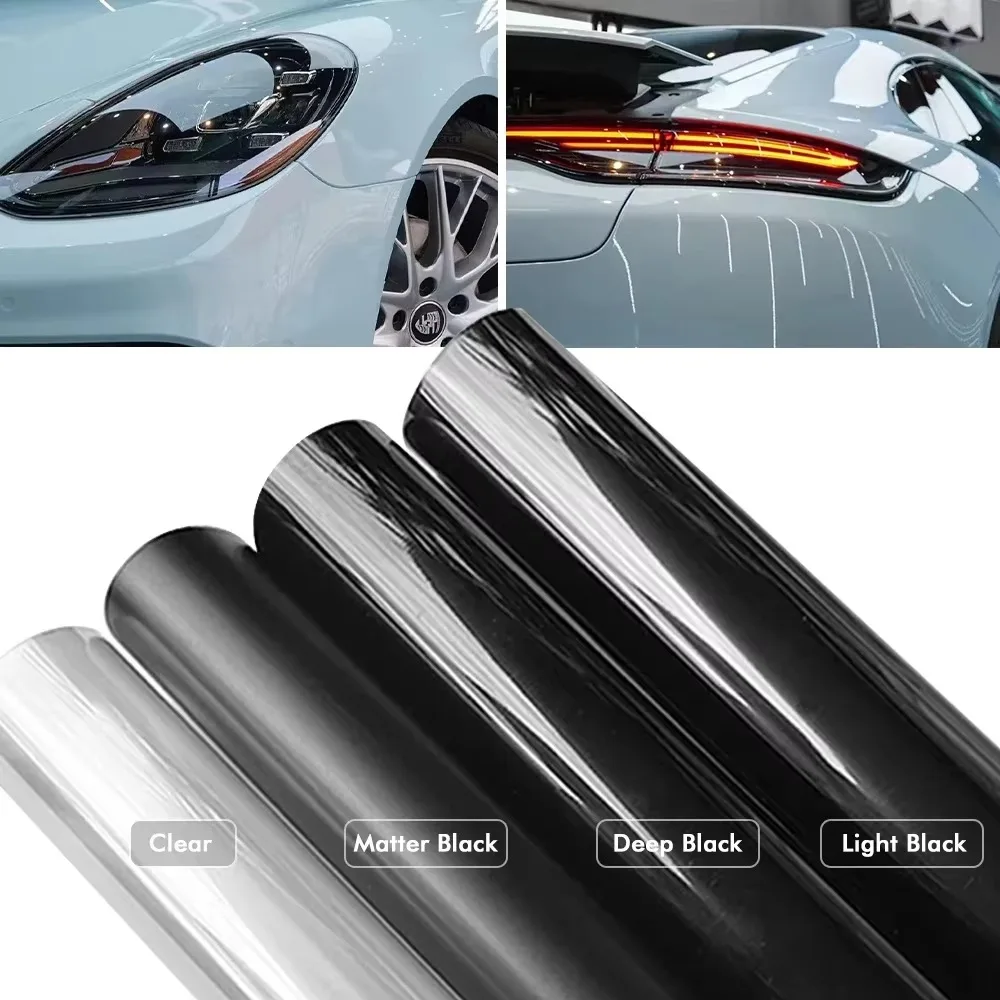 

PVC Material​​ Car Headlight Tint Film​​ ​Self-Adhesive​​ ​​High Temperature Resistant​​ Car Fog Lamp Waterproof Cover​​