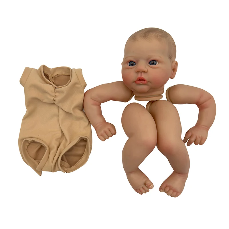 19inch Lifelike Reborn Doll kit Evi painted Doll kit Unfinished Doll parts with Hand Painted Hair