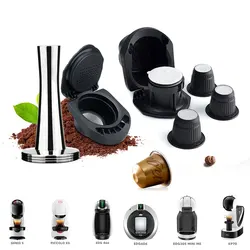 Reusable Coffee Adapter for Dolce Gusto Piccolo XS Refillable Pod Holder for Nespresso DIY Refill Milk Capsule Filter