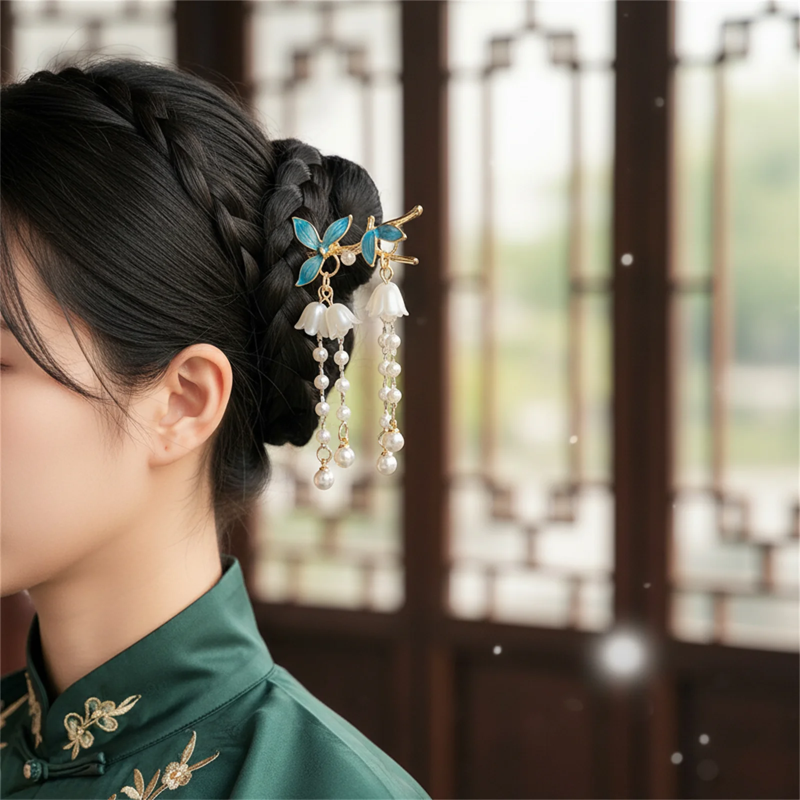 New Chinese Style Antique Hairpin Elegant Tassel Exquisite Flower Hair Stick Women's Hanfu Cheongsam Jewelry Hair Accessories view 4