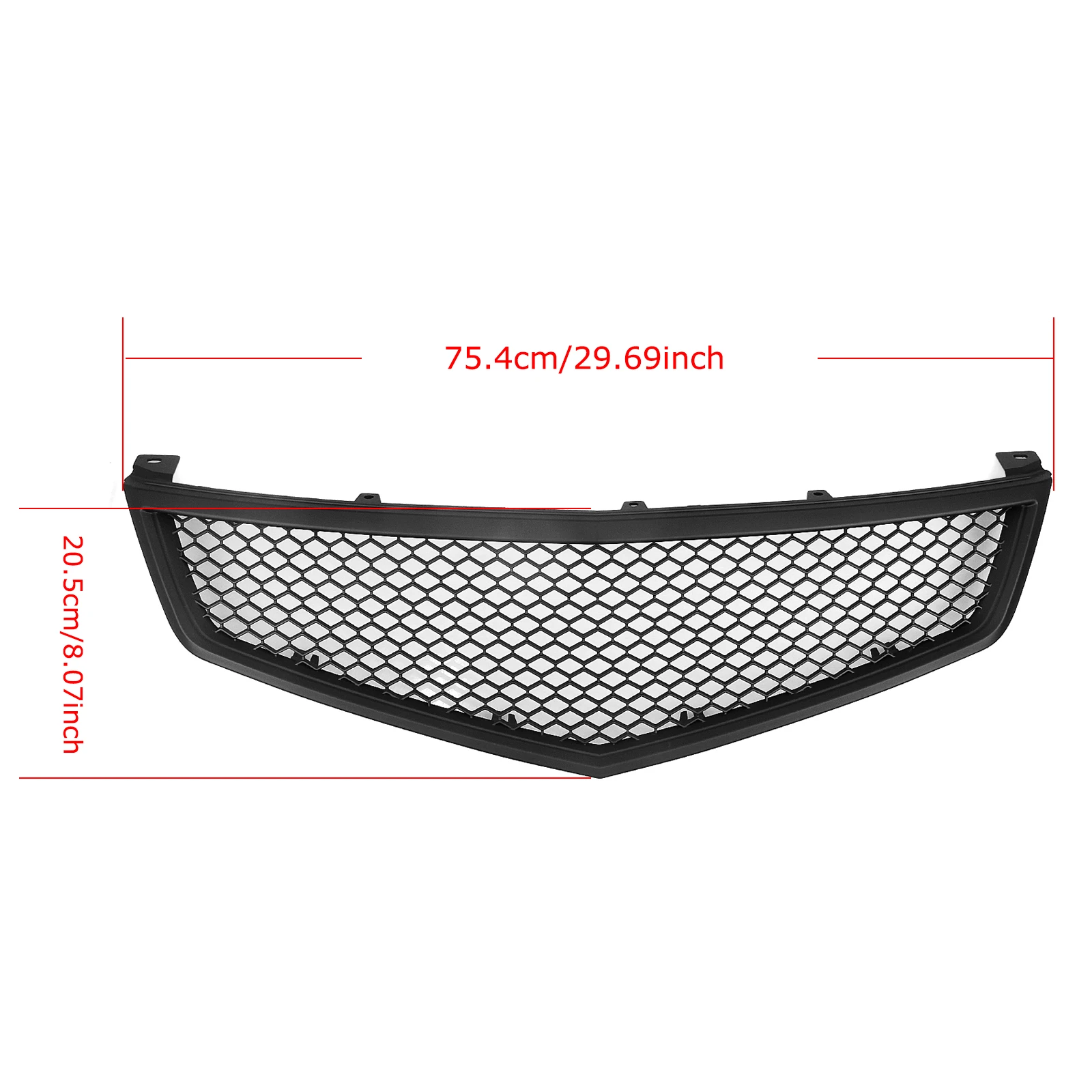 Car Front Grille Racing Grill Upper Replacement Hood Mesh Auto Kit For Honda Acura TSX 2006 2007 2008