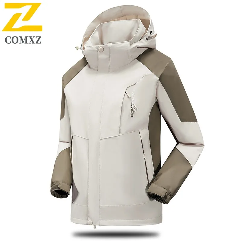

COMXZ 2025 Men Women Couple Korean Style Windbreaker Jacket Spring Autumn Trendy Casual Outdoor Waterproof Coat