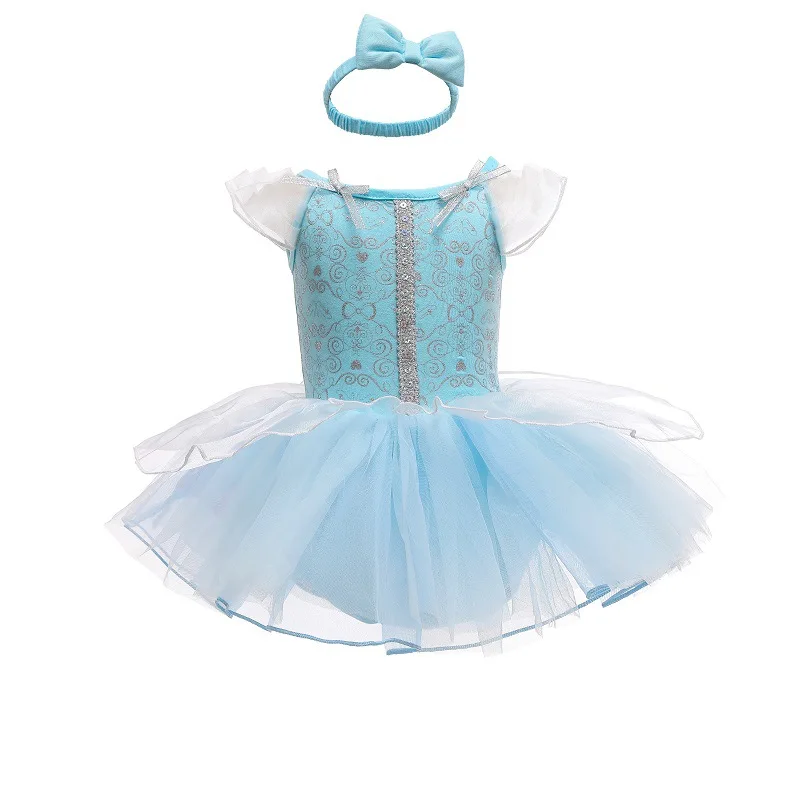 Newborn Baby Clothes Baby Girl Romper Tutu Cute Cartoon Frozen Elsa Belle Princess Dress First Birthday Dresses Roupa De Bebe