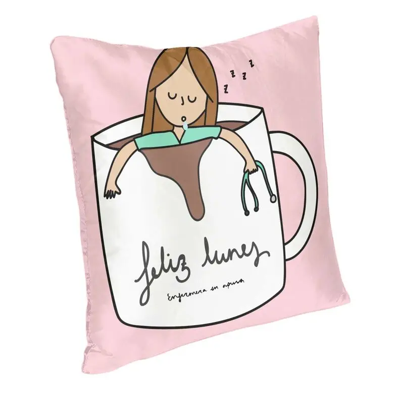 Enfermera En Apuros Cushion Cover Double-sided Printing Student Nurse Medical Medicine Throw Pillow Case Pillowcase Home Decor
