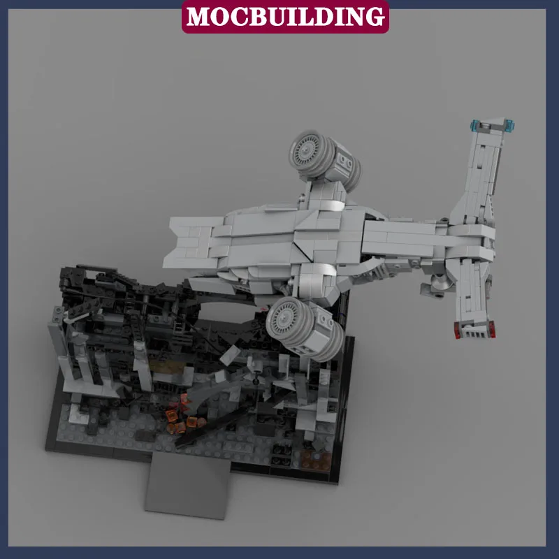 MOC Modular Building Battlefield Building Block Assembly Scene Bracket Children\'s Collection Series Toy Gifts