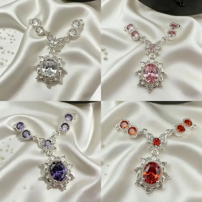 Kupferbeschichteter, mit Zirkonium eingelegter Halskettenverbinder, Zubehör für handgemachten DIY-Schmuck, Halbkette – Detail 1