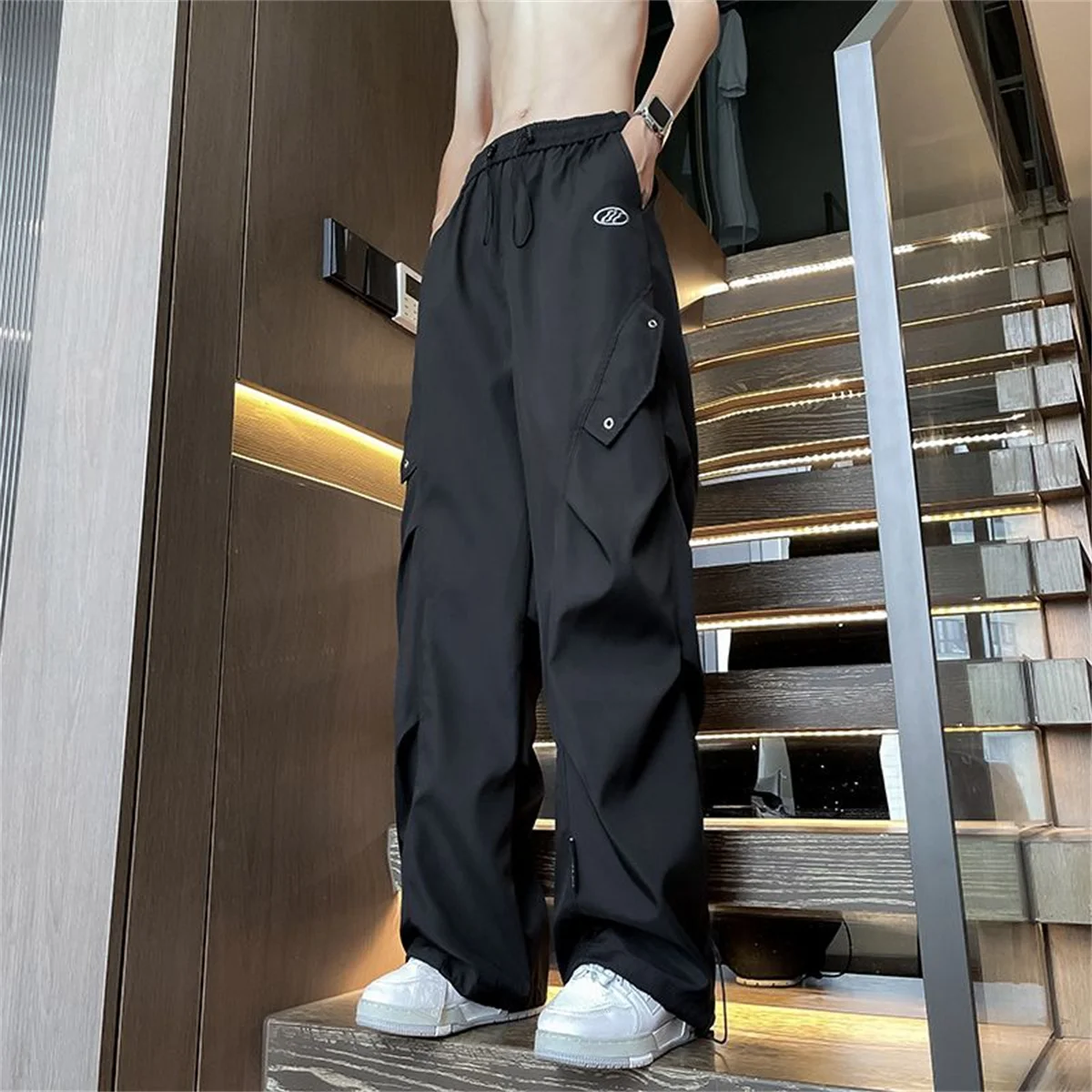 

Men's Summer 2025 New Thin Quick Drying Casual Work Pants Solid Color Fashion Loose And Versatile Straight Leg Casual Pants